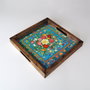 Aberto Design Bandeja REF057 - Madera Maciza, 35 x 35 x 4 cm - Elegante y Funcional para Decoración del Hogar